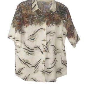 Vintage Separate Issue Jungle Print Camp Shirt
